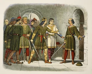 William de Breteuil Defends the Treasury, from A Chronicle of England BC 55 to AD 1485